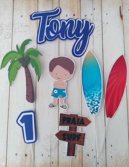 Topper para Bolo Surf/surfista - foto 1