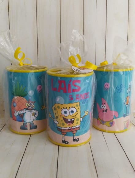 Cofrinho Bob Esponja Personalizado Embalados - foto 1