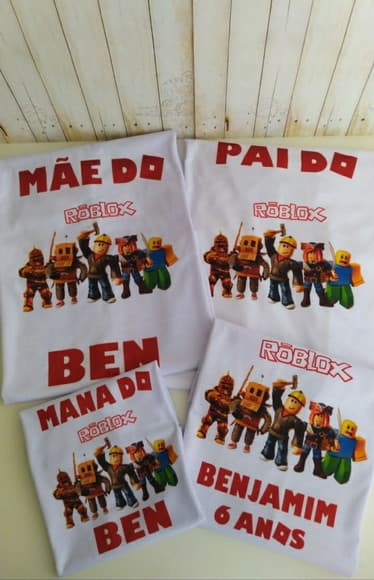 Kit Camisetas Aniversário Roblox - foto 1