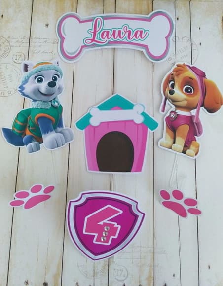 Topper para Bolo Skye e Everest Patrulha Canina - foto 1
