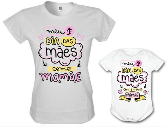 Kit Camiseta + Body Dia das Mães Menina (mãe/filha)