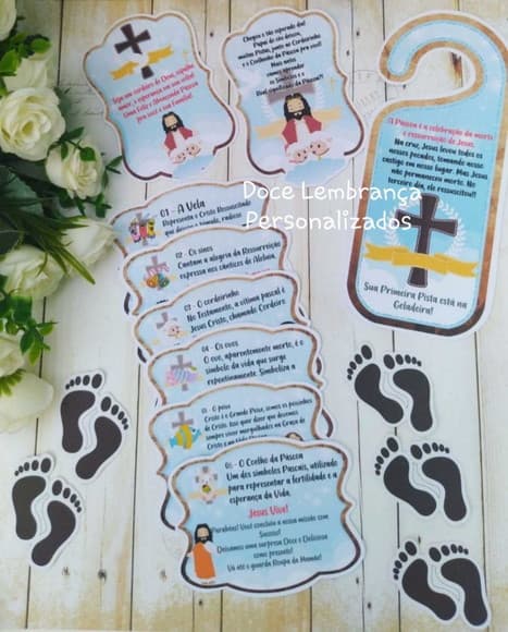 Kit Caça aos Ovos Religioso Páscoa Cristã - foto 1