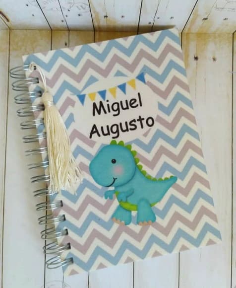 Agenda Escolar com Capa Personalizada Dino Baby - foto 1