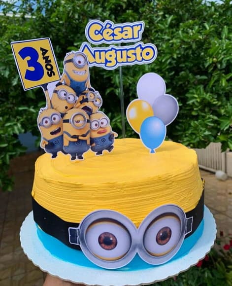 Topper de Bolo Minions Personalizado - foto 1