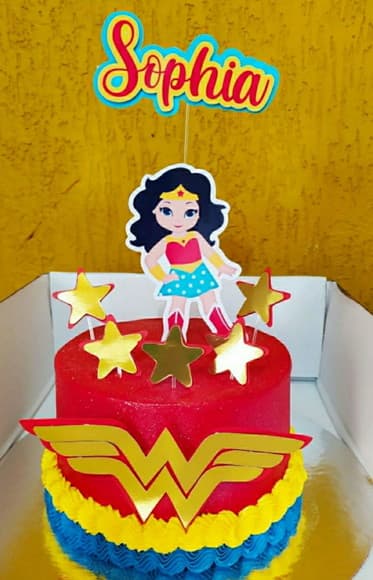 Topper Mulher Maravilha 3d Personalizado - foto 1