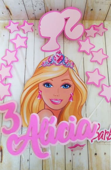 Topper Barbie 3d Personalizado - foto 1