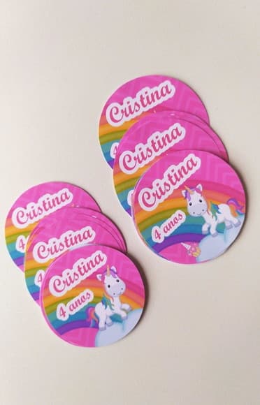 Adesivos Latinha Mint Unicórnio Baby