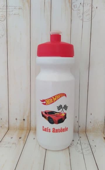 Garrafa Squeeze Escolar Hot Wheels - foto 1