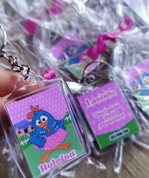 Chaveiro Galinha Pintadinha Personalizado