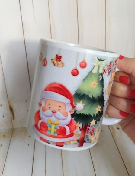 Caneca Papai Noel Natal Brinde Fim de Ano