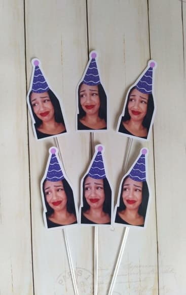 Topper para Docinhos com Foto e Chapeuzinho Adulto Feminino