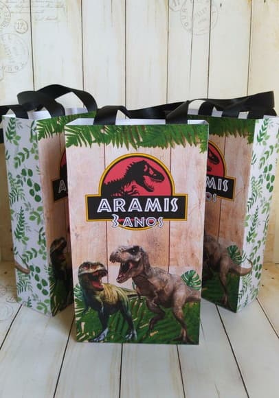 Sacolinha Personalizada Jurassic Park/dinossauro - foto 1