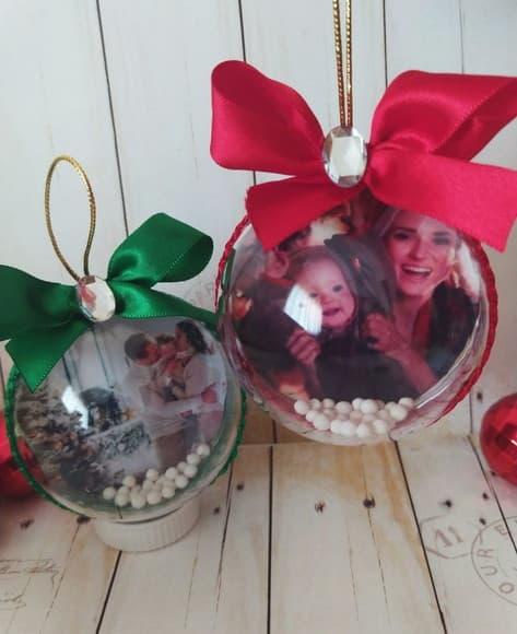 Esfera Bolinha Natal Luxo Personalizada com Foto