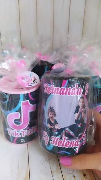 Cofrinho Tik Tok Personalizado com Foto Embalado
