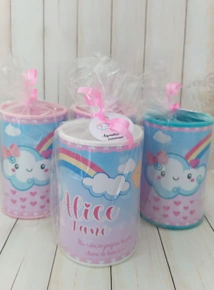 Cofrinho Chuva de Amor Personalizado Embalados