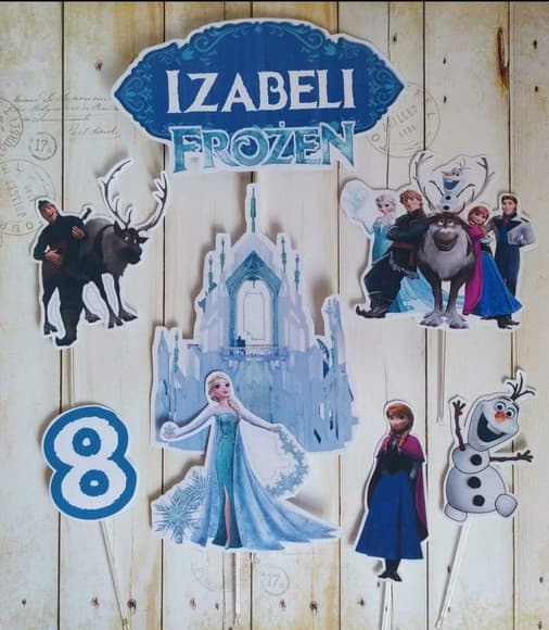 Topper de Bolo Frozen Personalizado