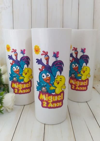 Copo Long Drink Galinha Pintadinha Personalizado