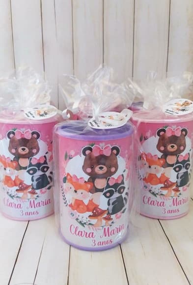 Cofrinho Bosque Encantado Personalizado Embalado