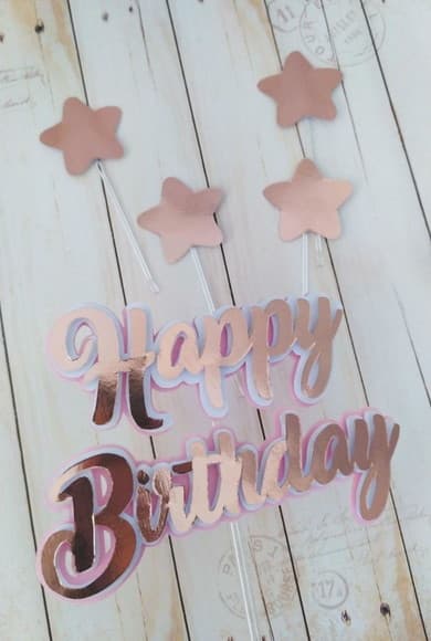 Topper para Bolo Happy Birthday 3d Personalizado