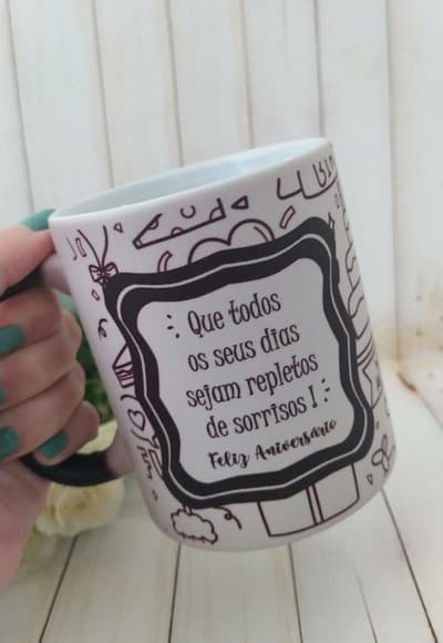 Caneca Mágica Aniversário Com Foto Personalizada