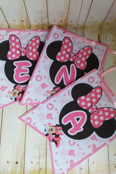 Bandeirola Minnie Rosa - foto 1