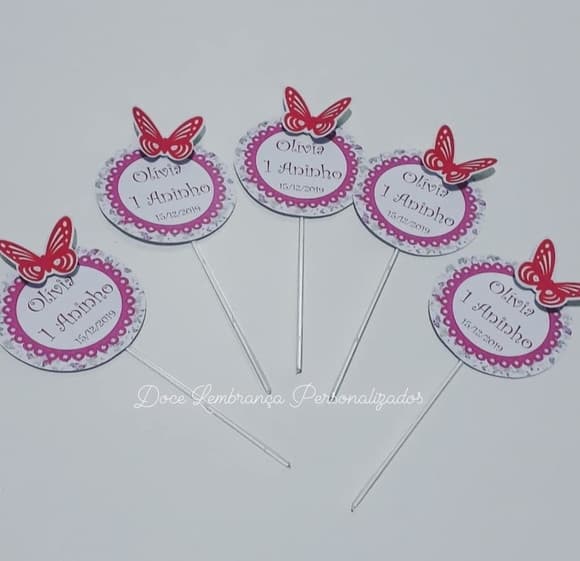 Tag/topper para Docinhos Jardim Encantado