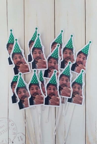 Topper para Docinhos com Foto e Chapeuzinho Adulto