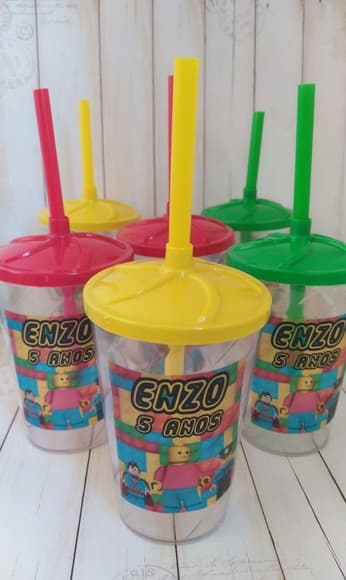Copo Twister com Canudo Lego - foto 1