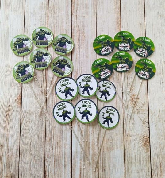 Topper para Docinhos Hulk 30 Unidades - foto 1