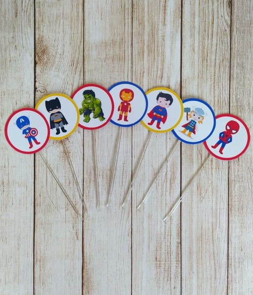 Topper para Docinhos Vingadores Super Heróis Baby 30 Unid. - foto 1