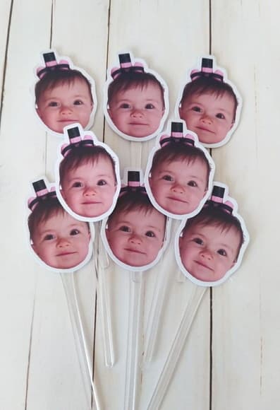 Topper para Docinhos com Foto Bebê - foto 1