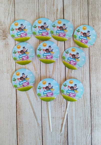 Topper para Docinhos Mundo Bita 30 Unidades