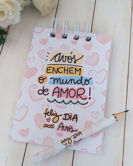 Bloquinho Anotação com Mini Lápis Dia dos Avós - foto 1