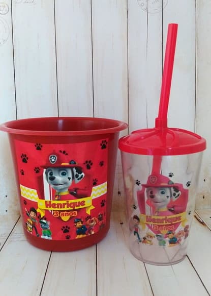 Kit Cineminha Personalizado Patrulha Canina (marshall)