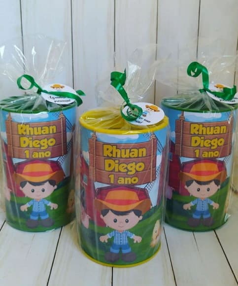 Cofrinho Fazendinha Personalizado Embalados