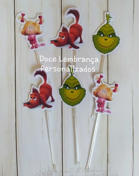 Topper para Docinhos Grinch Natal Personalizado - foto 1