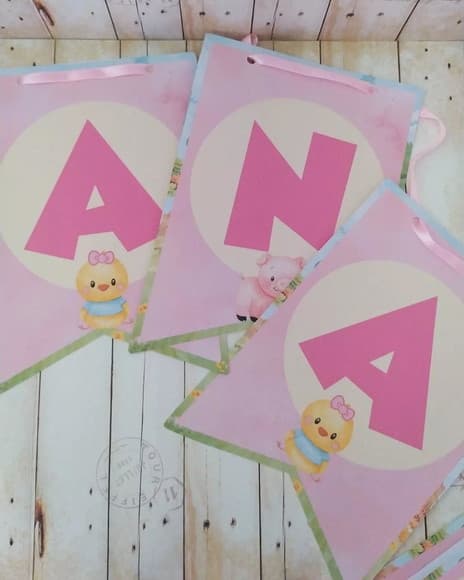 Kit Festa Fazendinha rosa personalizado