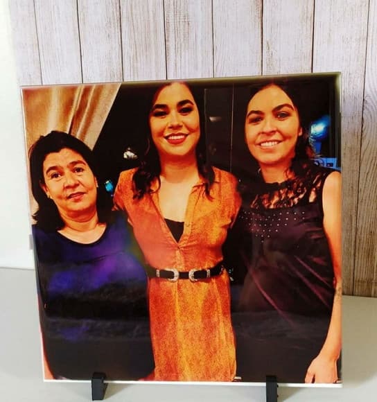 Azulejo decorativo personalizado com foto Mãe e Filha - foto 1