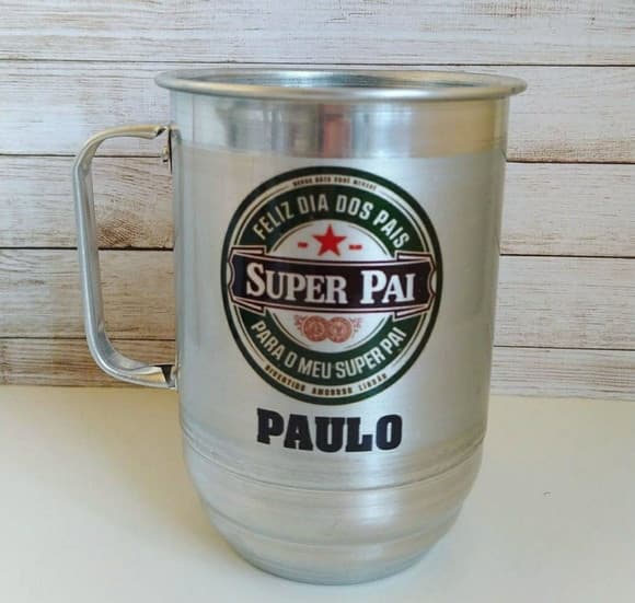Caneca alumínio personalizada Dia dos Pais - foto 1