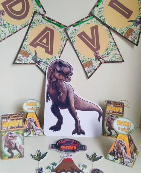 Kit Festa Dinossauro Jurassic Park Aniversário Infantil