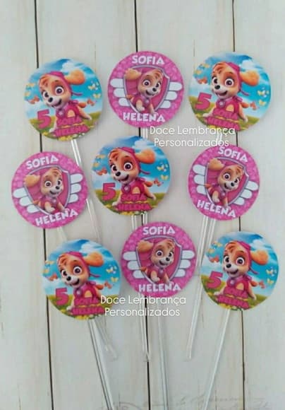 Topper para Docinhos Skye Patrulha Canina 30 Unidades