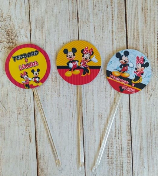 Topper para Docinhos Mickey e Minnie 30 Unidades - foto 1