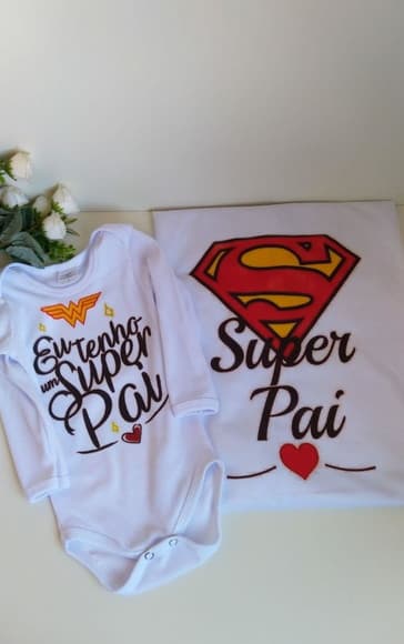 Kit Camiseta + Body Dia dos Pais