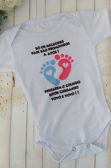 Body personalizado revelação gravidez vovó e vovô - foto 1