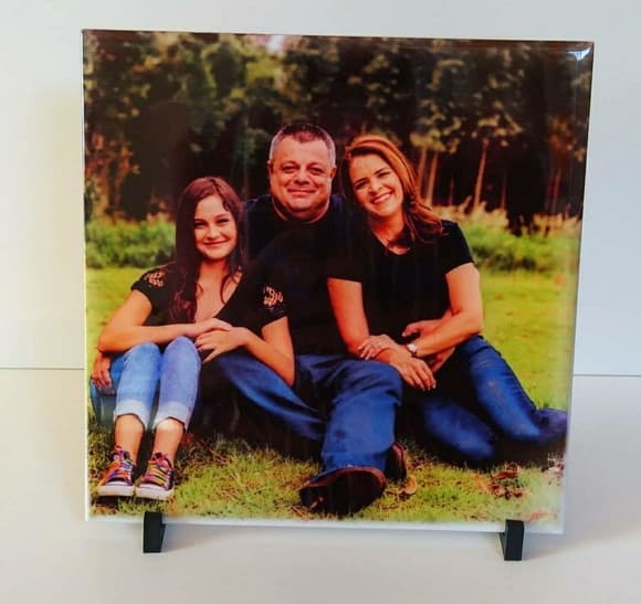 Azulejo Decorativo Personalizado com Foto Família - foto 1