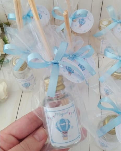 Mini aromatizador lembrancinha Chá revelação
