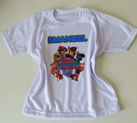 Camiseta Personalizadas Patrulha Canina