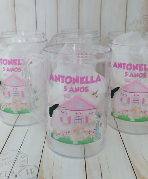 Caneca Acrílica Casa De Bonecas/chá De Bonecas - foto 1