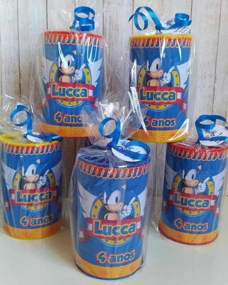 Cofrinho Sonic Personalizado Embalados