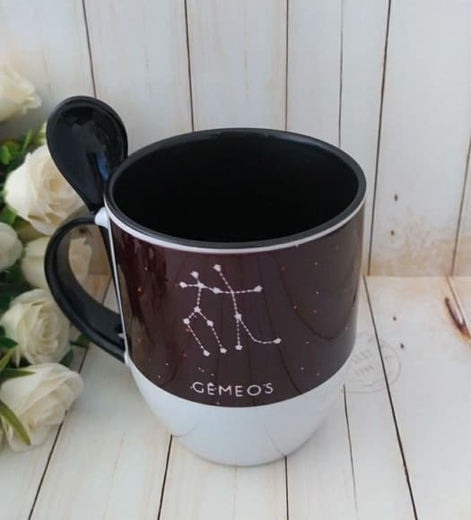 Caneca com colher personalizada Signos - foto 1